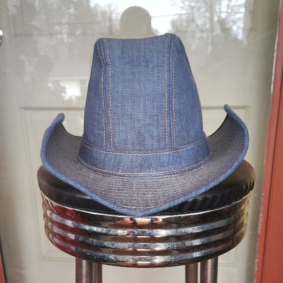 Other - Stylish Blue Denim Cowboy Hat